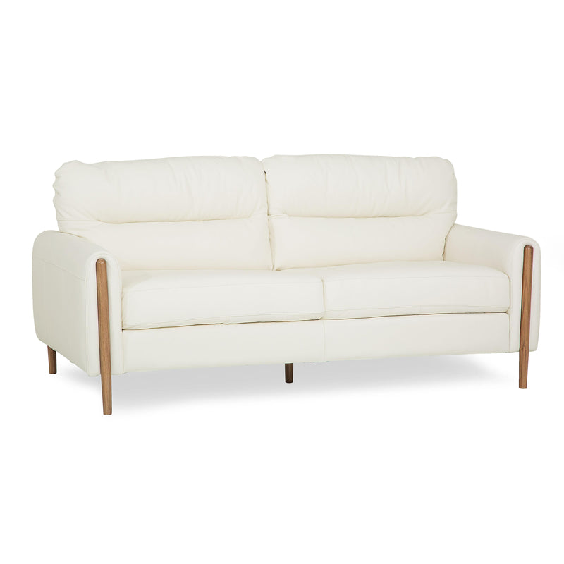 Palliser Zander Stationary Leather Sofa 77745-91-BROADWAY-ALABASTER IMAGE 2