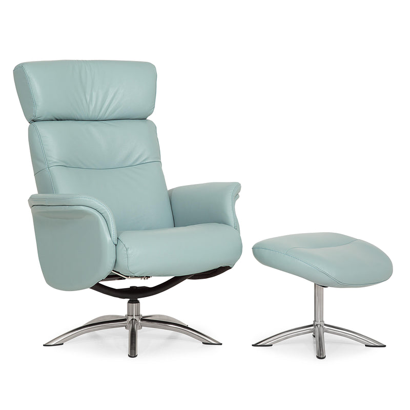 Palliser Q04 Swivel Leather Chair 50004-02-DAZZLE-ICE IMAGE 2