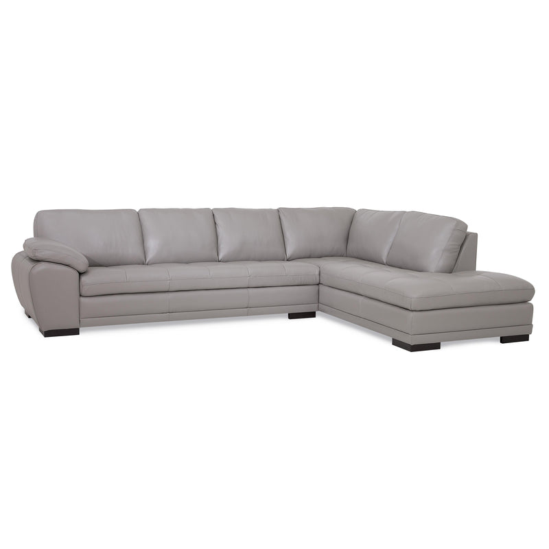 Palliser Miami Leather 2 pc Sectional 77319-12/77319-35-VALENCIA-ALLOY IMAGE 1