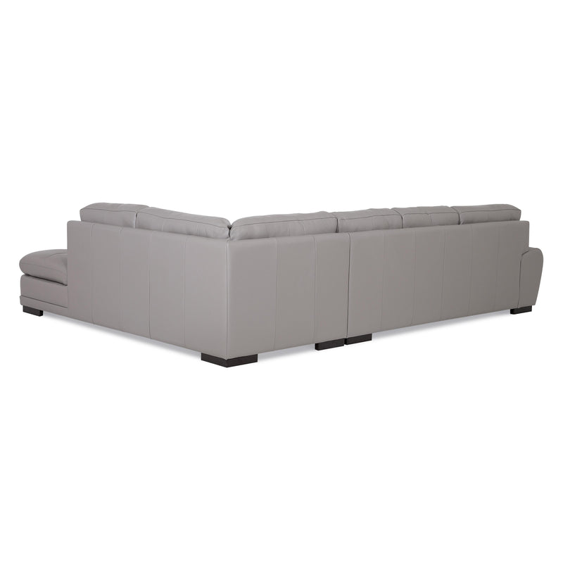 Palliser Miami Leather 2 pc Sectional 77319-12/77319-35-VALENCIA-ALLOY IMAGE 2