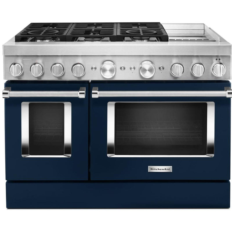 KitchenAid 48-inch Freestanding Dual Fuel Range with Even-Heat™ True Convection KFDC558JIB IMAGE 1