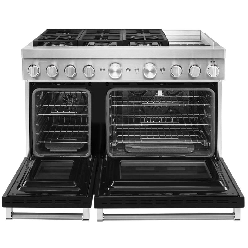 KitchenAid 48-inch Freestanding Dual Fuel Range with Even-Heat™ True Convection KFDC558JBK IMAGE 2