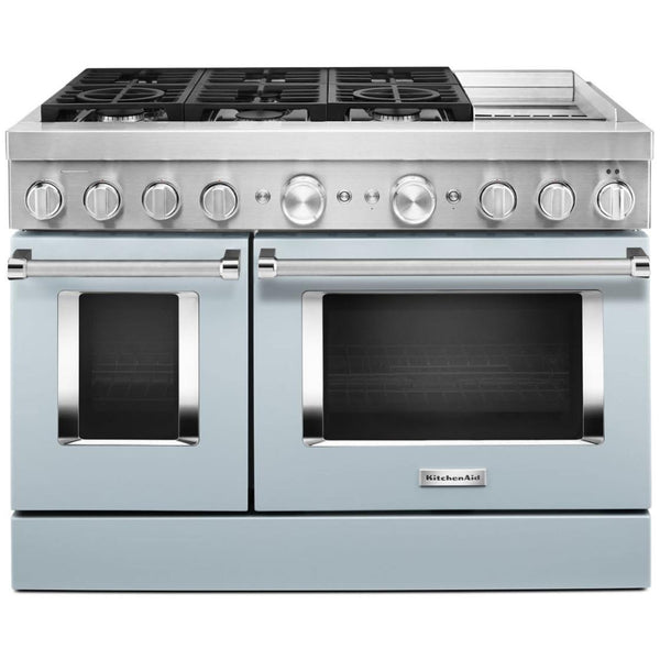 KitchenAid 48-inch Freestanding Dual Fuel Range with Even-Heat™ True Convection KFDC558JMB IMAGE 1