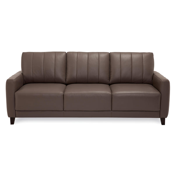 Palliser Verso Stationary Leather Sofa 77206-01-VENICE-COAL IMAGE 1