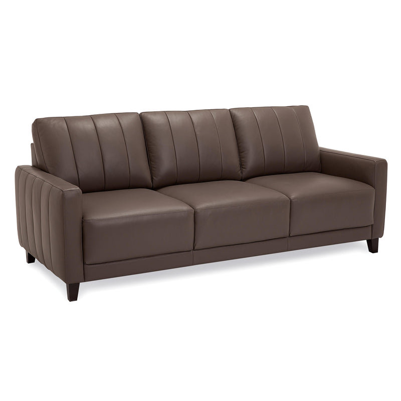 Palliser Verso Stationary Leather Sofa 77206-01-VENICE-COAL IMAGE 2