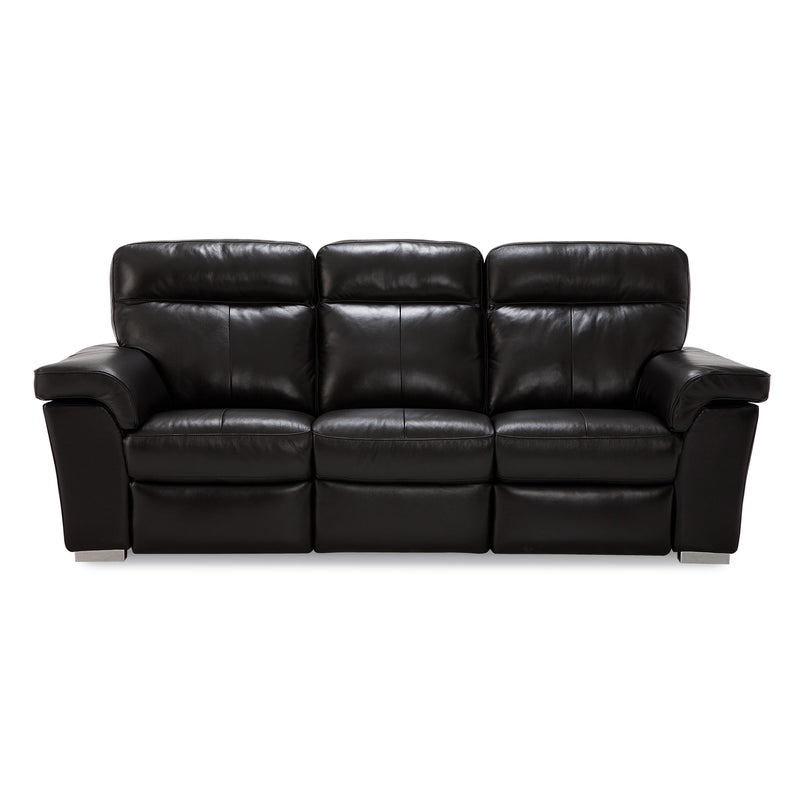 Palliser Alaska Power Reclining Leather Sofa 41070-61-BROADWAY-ONYX IMAGE 1