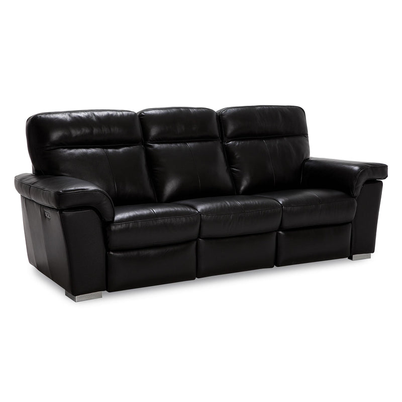 Palliser Alaska Power Reclining Leather Sofa 41070-61-BROADWAY-ONYX IMAGE 2