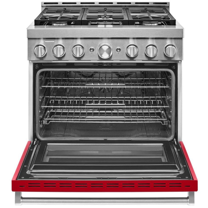 KitchenAid 36-inch Freestanding Gas Range with Even-Heat™ True Convection KFGC506JPA IMAGE 2