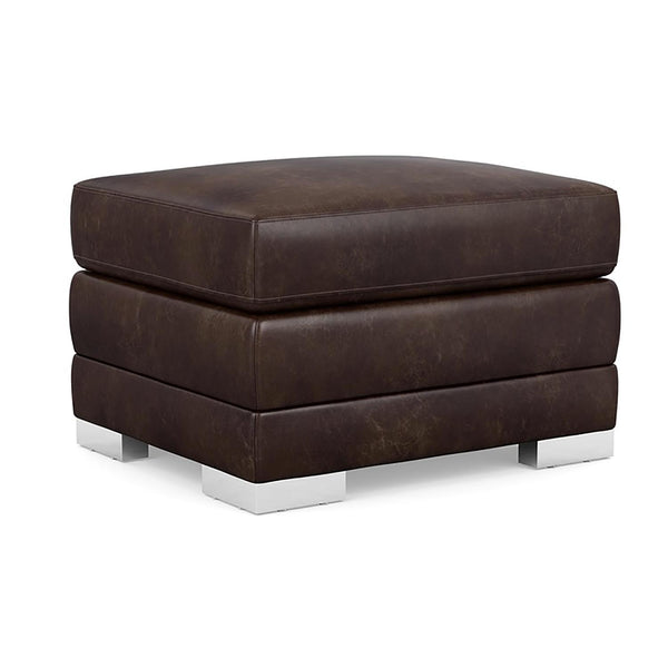 Palliser Bello Leather Ottoman 10005-04-FIRESIDE-WALNUT IMAGE 1