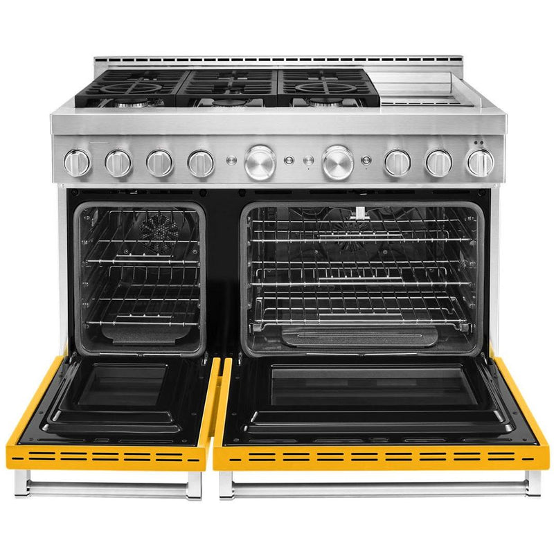 KitchenAid 48-inch Freestanding Gas Range with Even-Heat™ True Convection KFGC558JYP IMAGE 2