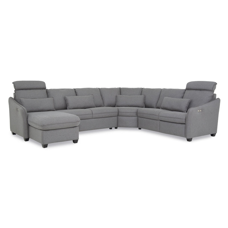 Palliser Ethan Power Reclining Fabric 4 pc Sectional 77012-8P/77012-14/77012-09/77012-C6-HAVEN-IRON IMAGE 2