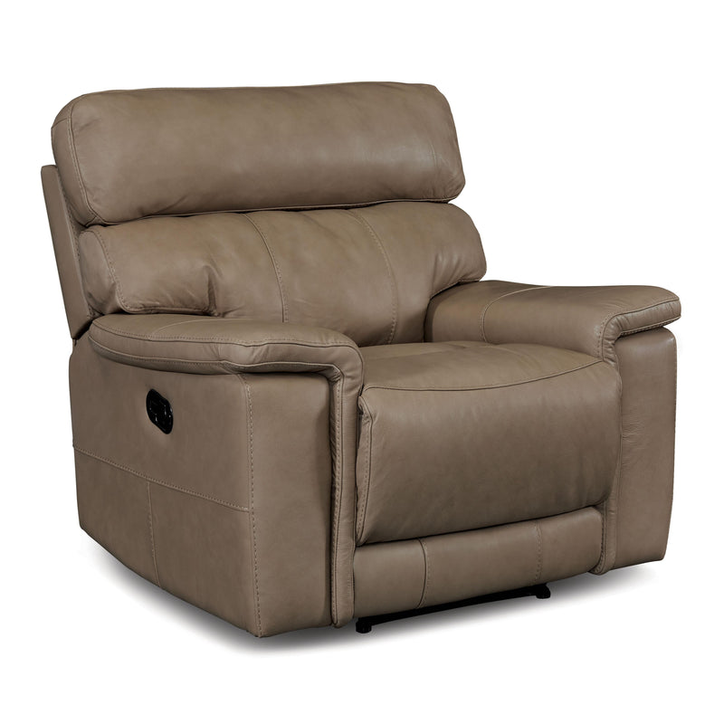 Palliser Powell Power Leather Match Recliner with Wall Recline Powell 41135-31 Wallhugger Power Recliner - Putty IMAGE 1