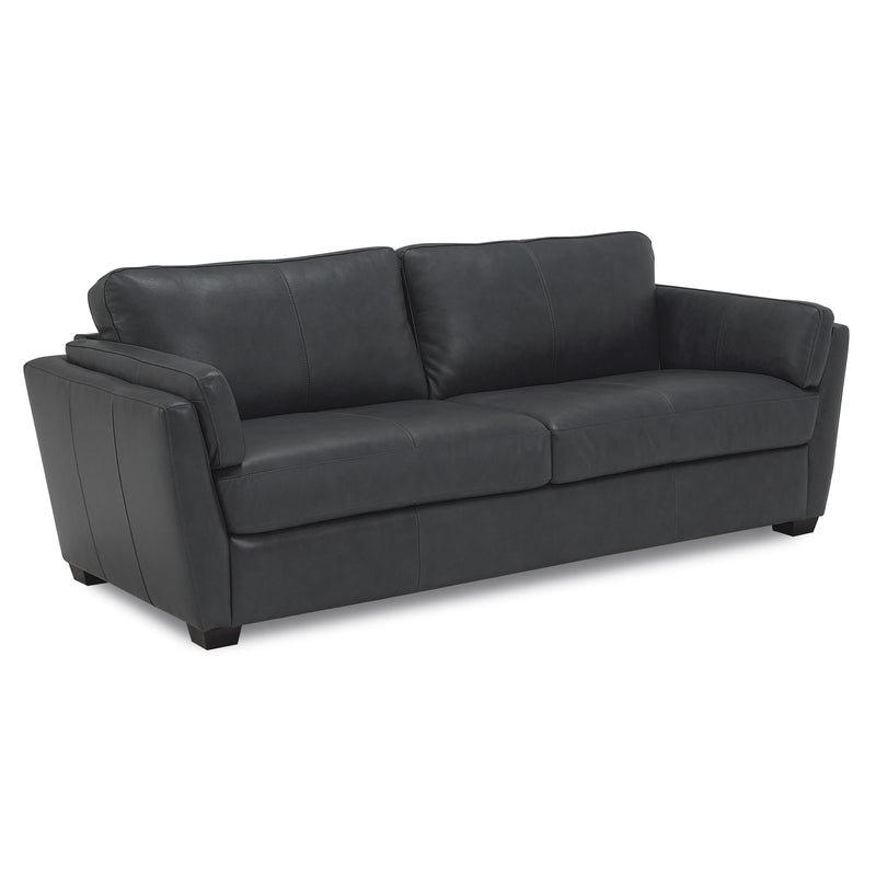 Palliser Burnam Stationary Leather Match Sofa Burnam 77889-01 Sofa - Thunder IMAGE 2