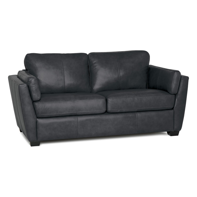 Palliser Burnam Stationary Leather Match Loveseat Burnam 77889-03 Loveseat - Thunder IMAGE 2