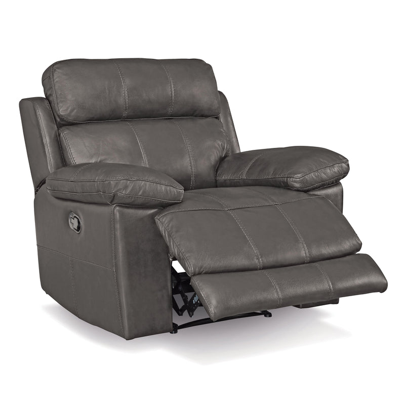 Palliser Finley Power Leather Match Recliner with Wall Recline Finley 41134-31 Wallhugger Power Recliner - Slate IMAGE 3