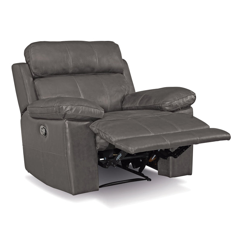 Palliser Finley Power Leather Match Recliner with Wall Recline Finley 41134-31 Wallhugger Power Recliner - Slate IMAGE 4