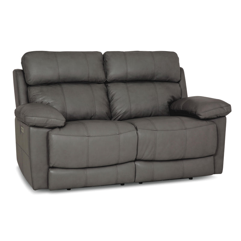 Palliser Finley Power Reclining Leather Match Loveseat Finley 41134-63 Loveseat Power Recliner - Slate IMAGE 2