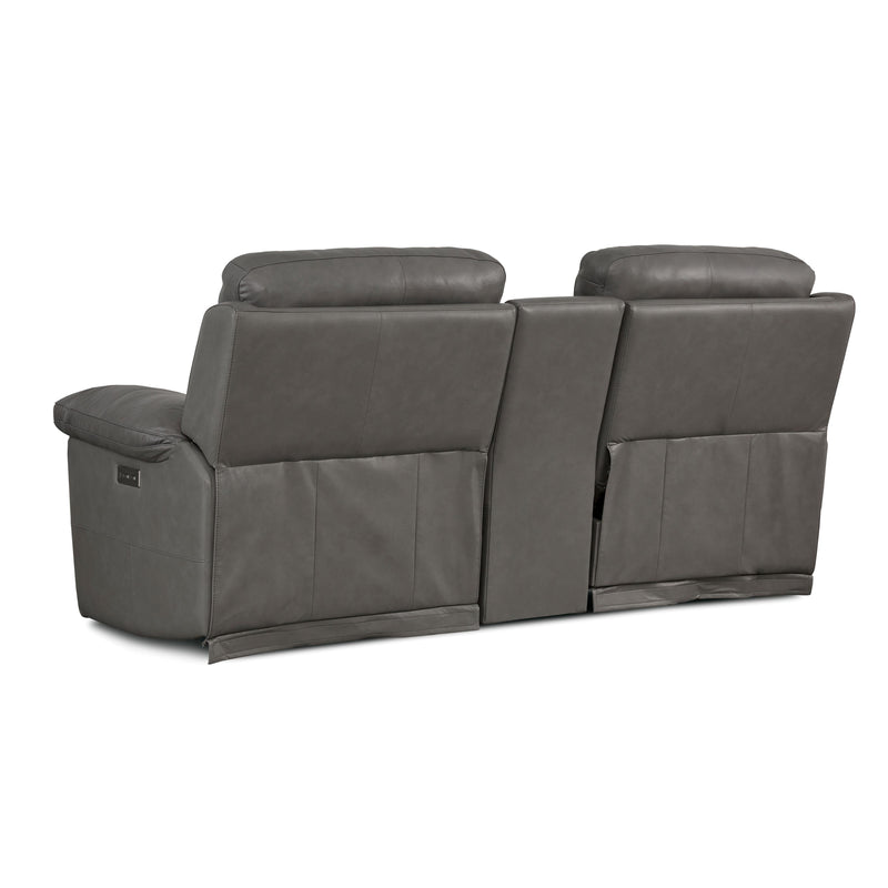 Palliser Finley Power Reclining Leather Match Loveseat with Console Finley 41134-68 Loveseat Console with Power - Slate IMAGE 6