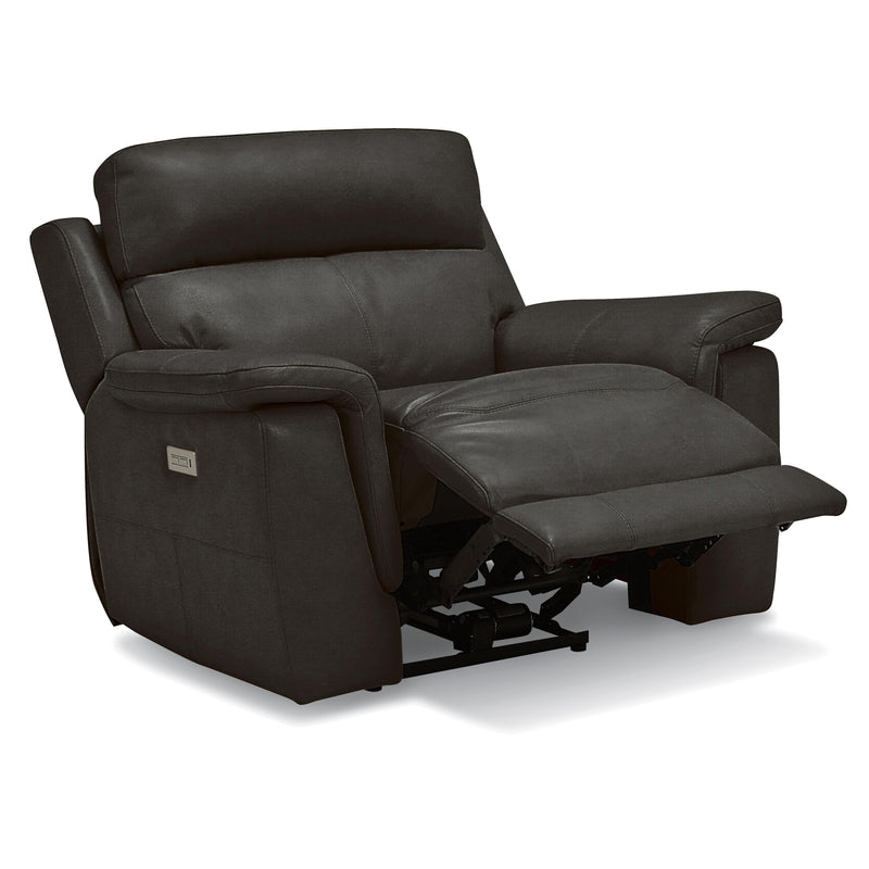 Palliser Granada Power Leather Match Recliner with Wall Recline Granada 41058-31 Wallhugger Power Recliner - Graphite IMAGE 4