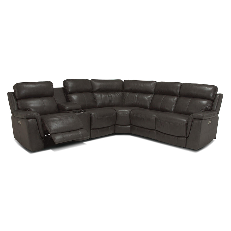 Palliser Granada Reclining Leather 6 pc Sectional 41058-47/41058-W2/41058-10/41058-09/41058-10/41058-46-GRADE100-GRAPHITE IMAGE 2