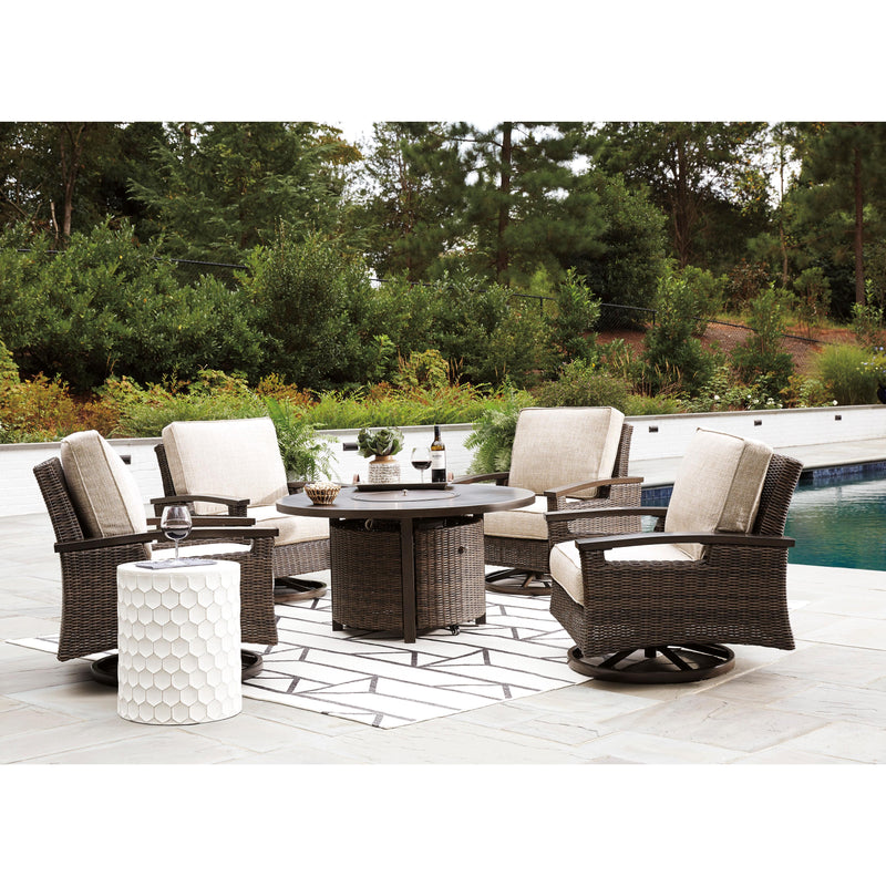 Signature Design by Ashley Paradise Trail P750-776 Round Fire Pit Table IMAGE 13