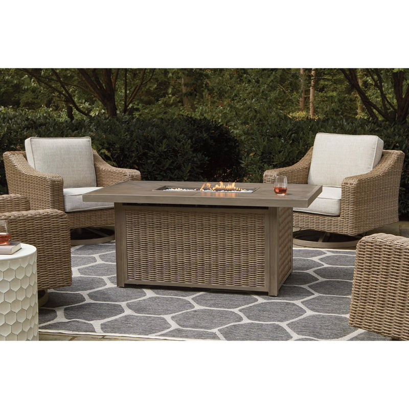 Signature Design by Ashley Beachcroft P791-773 Rectangular Fire Pit Table IMAGE 9