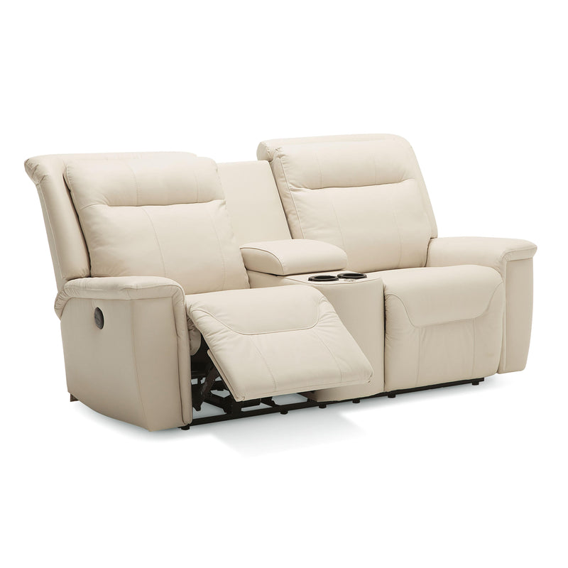 Palliser Strata Power Reclining Leather Loveseat with Console 40123-CH-TULSAII-BISQUE IMAGE 3