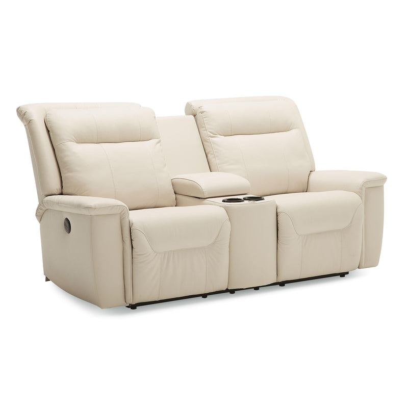 Palliser Strata Power Reclining Leather Loveseat with Console 40123-32-TULSAII-BISQUE IMAGE 2