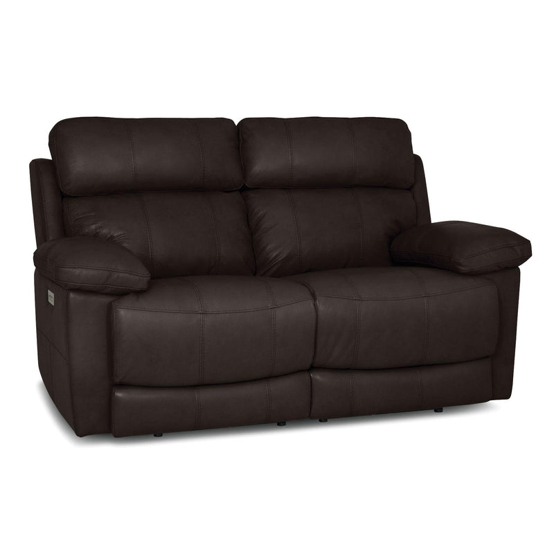 Palliser Finley Power Reclining Leather Match Loveseat Finley 41134-63 Loveseat Power Recliner - Chocolate IMAGE 1