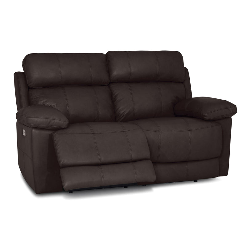 Palliser Finley Power Reclining Leather Match Loveseat Finley 41134-63 Loveseat Power Recliner - Chocolate IMAGE 2