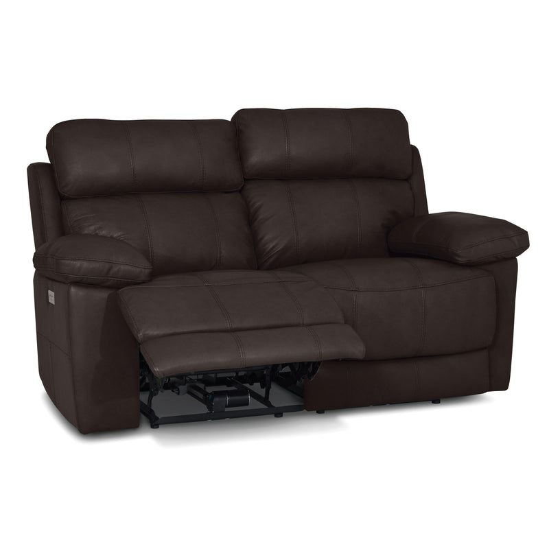 Palliser Finley Power Reclining Leather Match Loveseat Finley 41134-63 Loveseat Power Recliner - Chocolate IMAGE 3