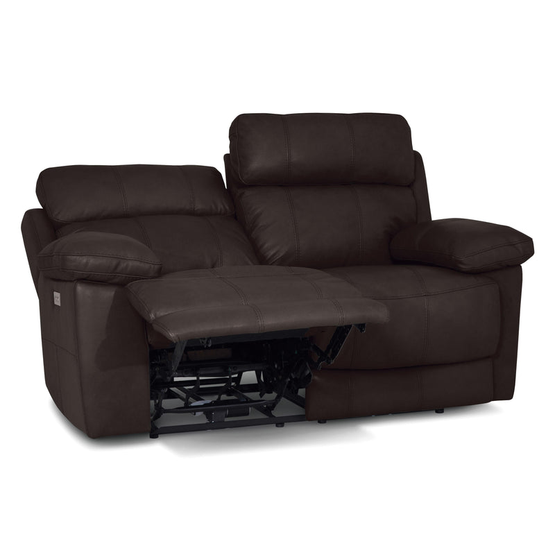 Palliser Finley Power Reclining Leather Match Loveseat Finley 41134-63 Loveseat Power Recliner - Chocolate IMAGE 4