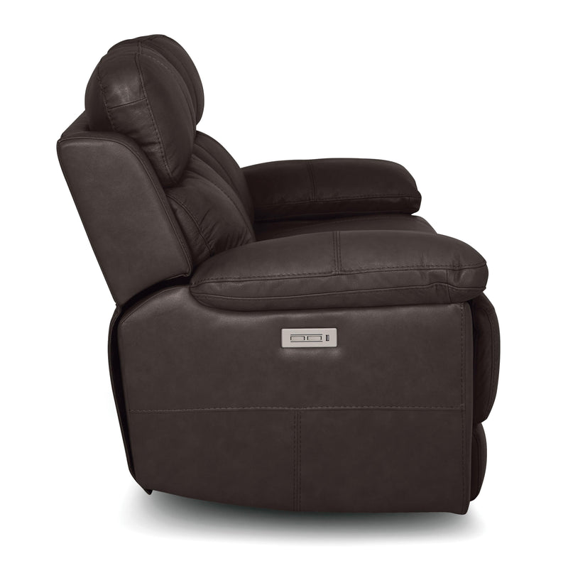 Palliser Finley Power Reclining Leather Match Loveseat Finley 41134-63 Loveseat Power Recliner - Chocolate IMAGE 5