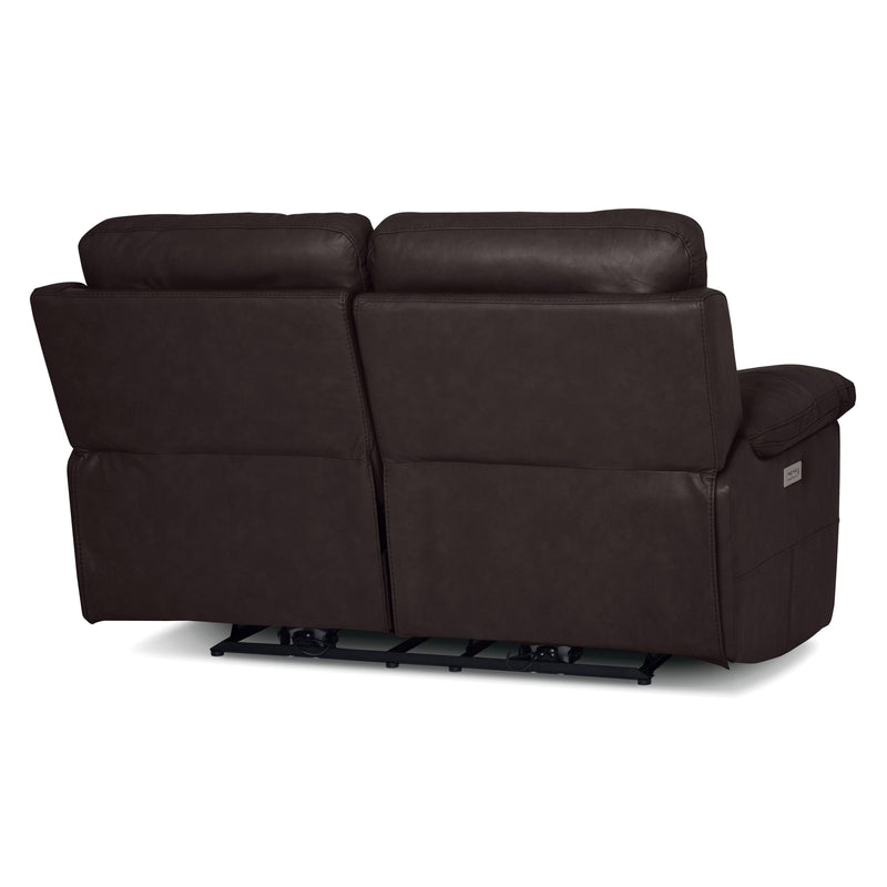 Palliser Finley Power Reclining Leather Match Loveseat Finley 41134-63 Loveseat Power Recliner - Chocolate IMAGE 6