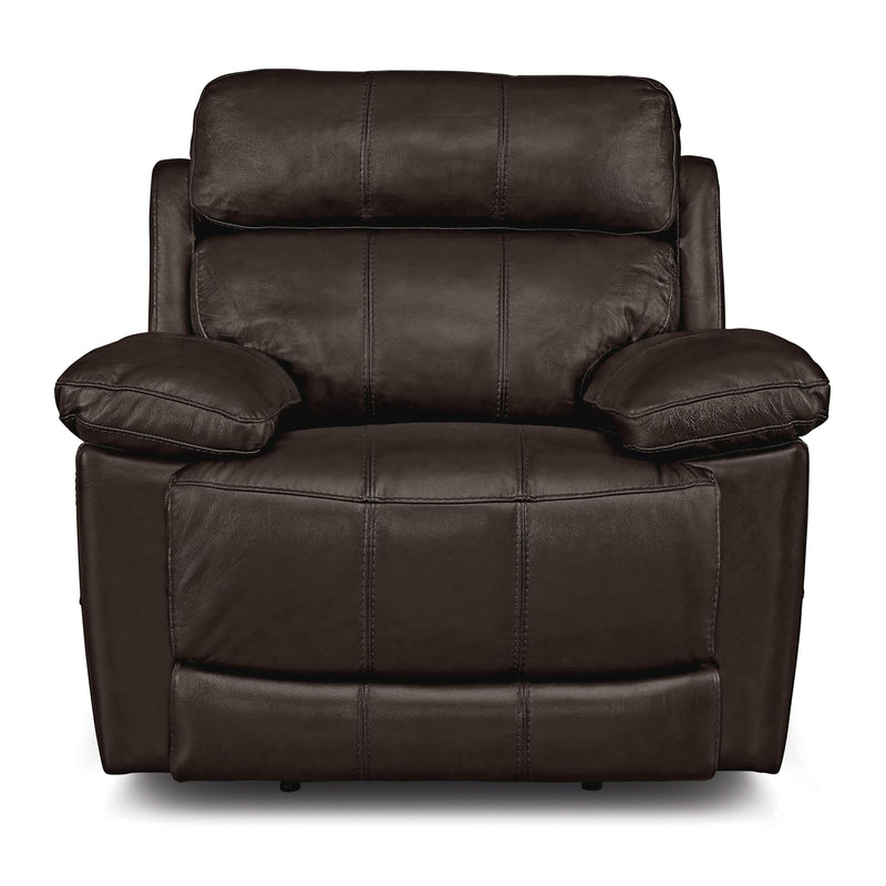 Palliser Finley Power Leather Match Recliner with Wall Recline Finley 41134-31 Wallhugger Power Recliner - Chocolate IMAGE 1