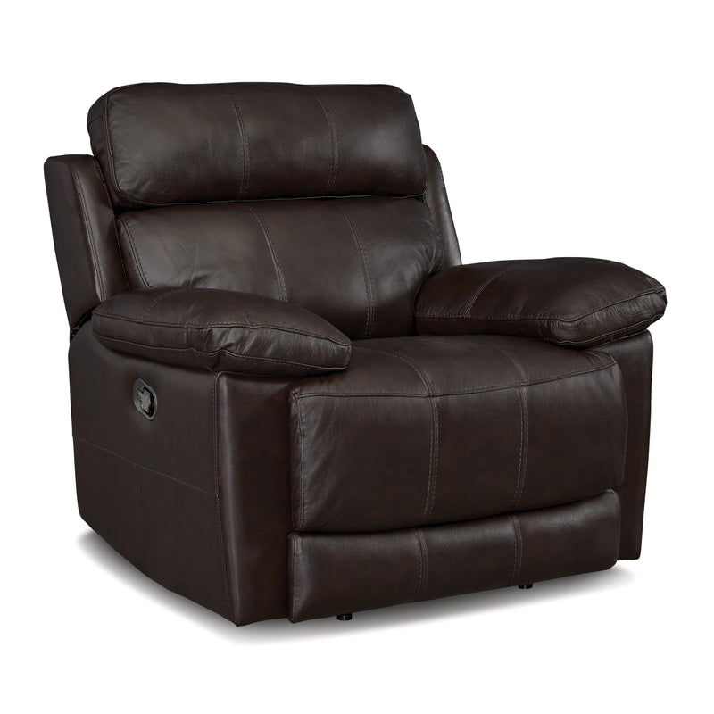 Palliser Finley Power Leather Match Recliner with Wall Recline Finley 41134-31 Wallhugger Power Recliner - Chocolate IMAGE 2