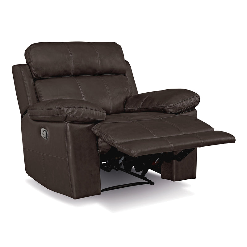 Palliser Finley Power Leather Match Recliner with Wall Recline Finley 41134-31 Wallhugger Power Recliner - Chocolate IMAGE 4