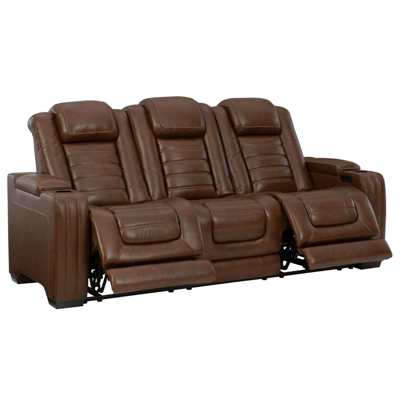 Signature Design by Ashley Backtrack Power Reclining Leather Match Sofa U2800415 IMAGE 4