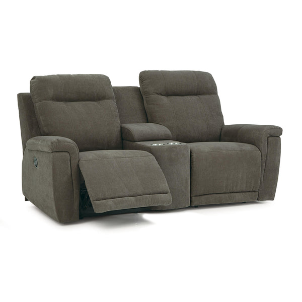 Palliser Westpoint Reclining Fabric Loveseat with Console 41121-58-CAPRICE-GRANITE IMAGE 1