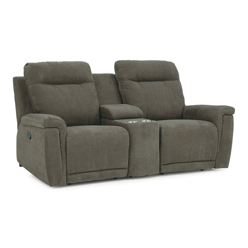 Palliser Westpoint Reclining Fabric Loveseat with Console 41121-58-CAPRICE-GRANITE IMAGE 2