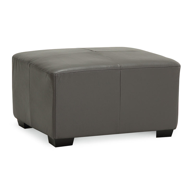 Palliser Reed Leather Ottoman 77289-04-BROADWAY-GRANITE IMAGE 2