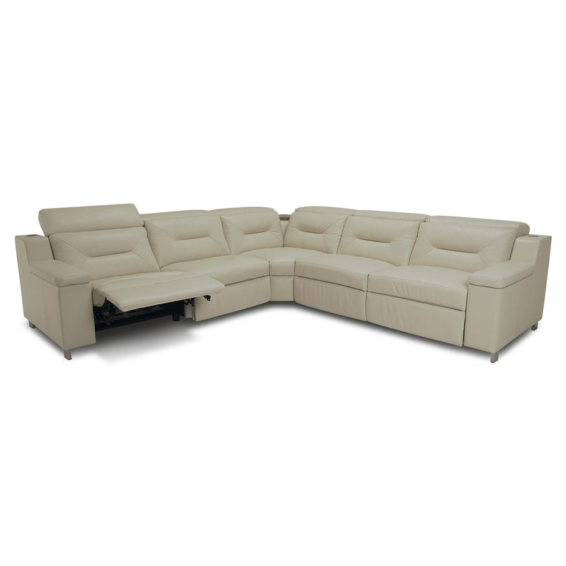 Palliser Apex Power Reclining Leather 3 pc Sectional 44008-7W/44008-1L/44008-6W-REIN-PARCHMENT IMAGE 3