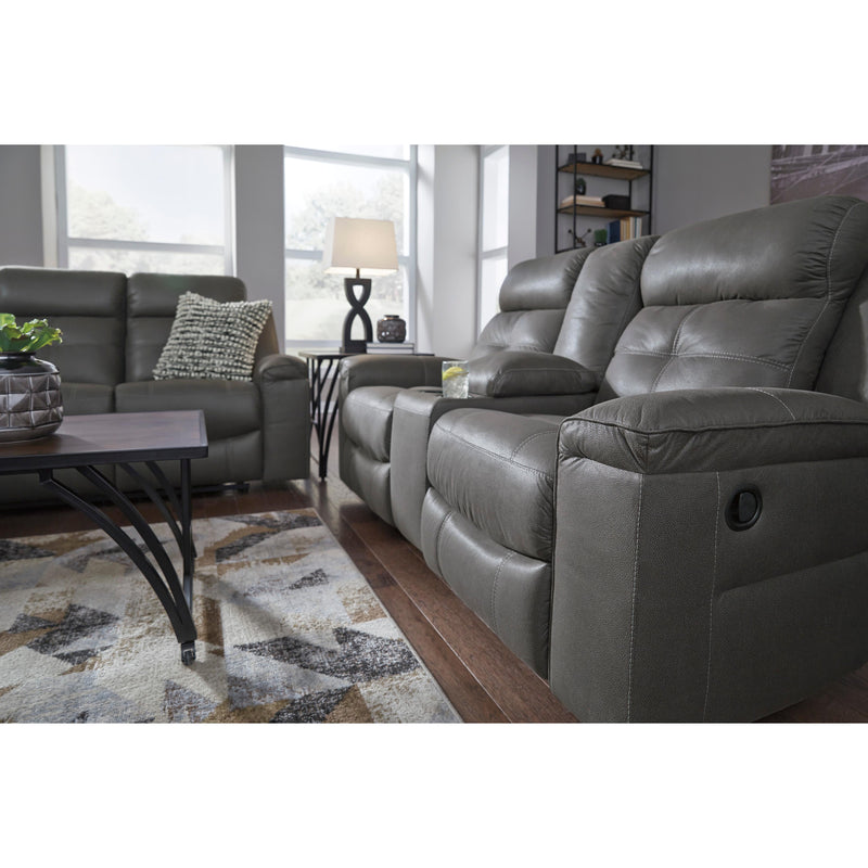 Signature Design by Ashley Jesolo Reclining Fabric Loveseat with Console 8670594C IMAGE 10