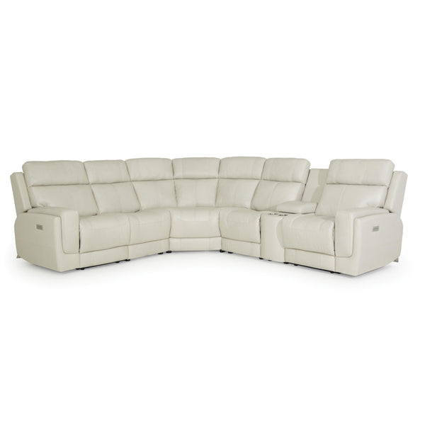 Palliser Hargrave Power Reclining Leather Match 6 pc Sectional 41023-L2/41023-L3/41023-9X/41023-10/41023-K2/41023-L1-GRADE100-PEARL IMAGE 1