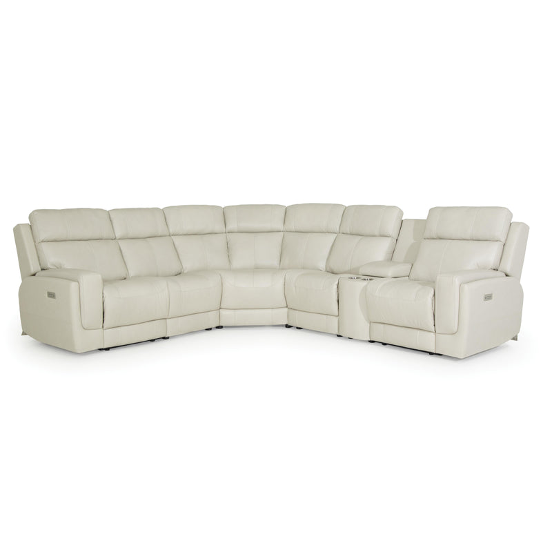 Palliser Hargrave Power Reclining Leather Match 6 pc Sectional 41023-L2/41023-L3/41023-9X/41023-10/41023-K2/41023-L1-GRADE100-PEARL IMAGE 1