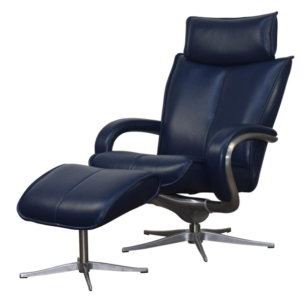 Palliser Q13 Swivel Leather Recliner 50013-02-DAZZLE-AZURE IMAGE 1