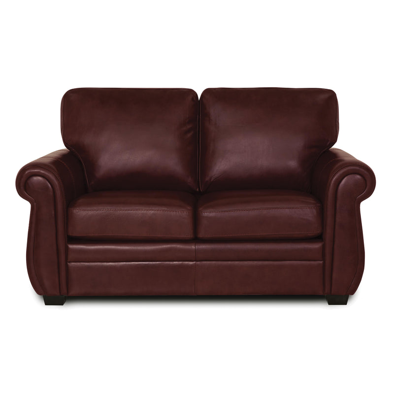 Palliser Borrego Stationary Leather Match Loveseat 77890-03-GRADE100-GARNET IMAGE 1