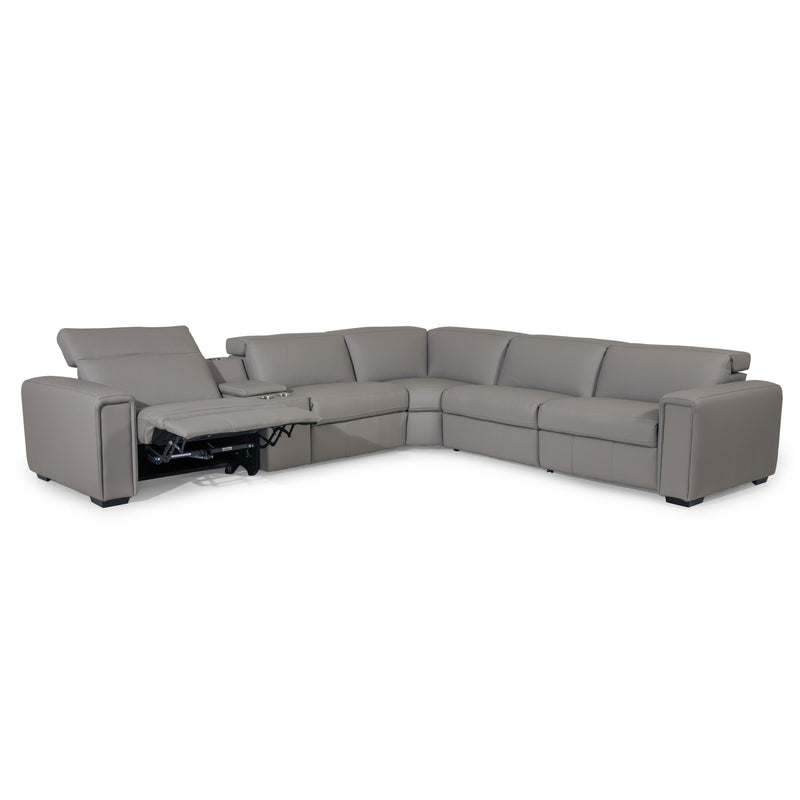 Palliser Titan Power Reclining Leather Match 6 pc Sectional 44004-7P/44004-K3/44004-70/44004-9A/44004-70/44004-6P-EVOQUE-STONE-MATCH IMAGE 2