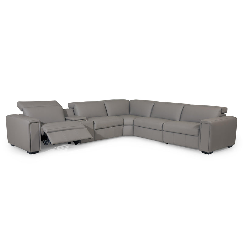 Palliser Titan Power Reclining Leather Match 6 pc Sectional 44004-7P/44004-K3/44004-70/44004-9A/44004-70/44004-6P-EVOQUE-STONE-MATCH IMAGE 3