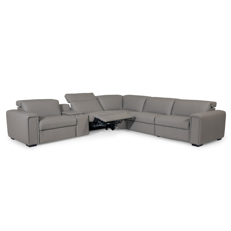 Palliser Titan Power Reclining Leather Match 6 pc Sectional 44004-7P/44004-K3/44004-70/44004-9A/44004-70/44004-6P-EVOQUE-STONE-MATCH IMAGE 4